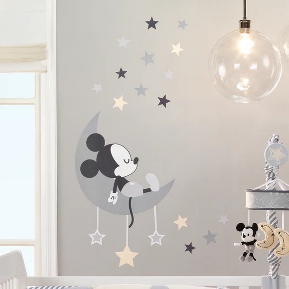 Disney Baby Mickey Mouse Gray/Yellow Celestial Wall Decals bundle of 3. - Picture 2 of 7
